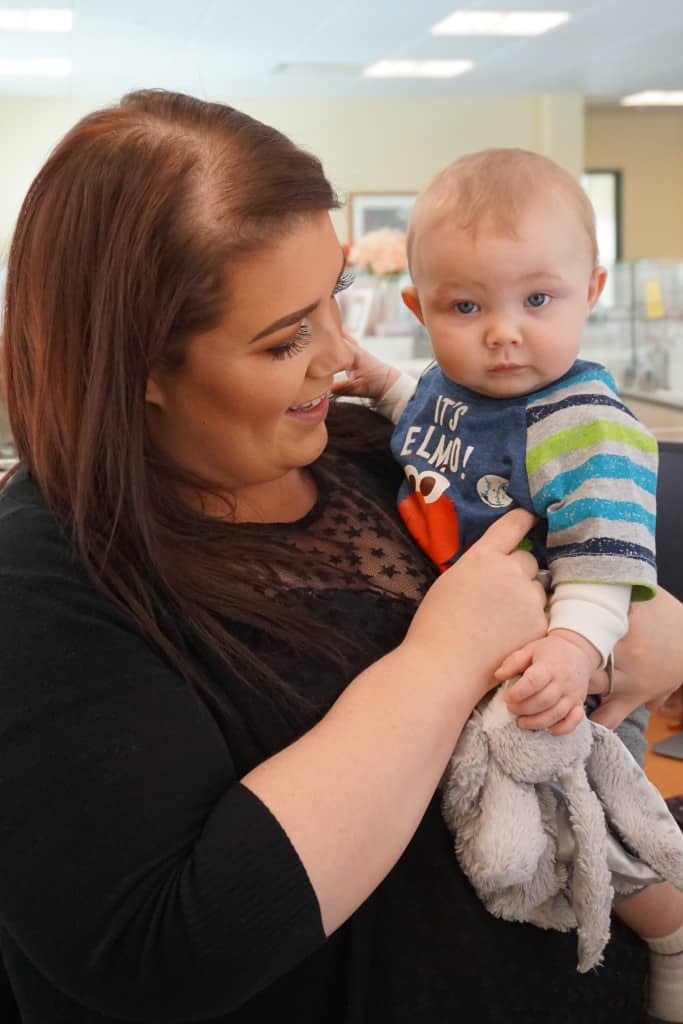 Baby Hendrix Graduates from Jeanne D’Arc’s Infant at Work Program